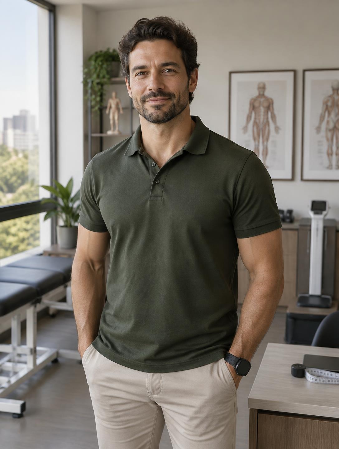 Lucas Martins em seu consultório de nutrição esportiva